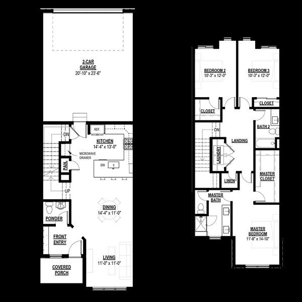 2D floor plan layout for the Sequoia by Black Timber Builders in Eagle Brook Meadows, Loveland, CO (Image 1).