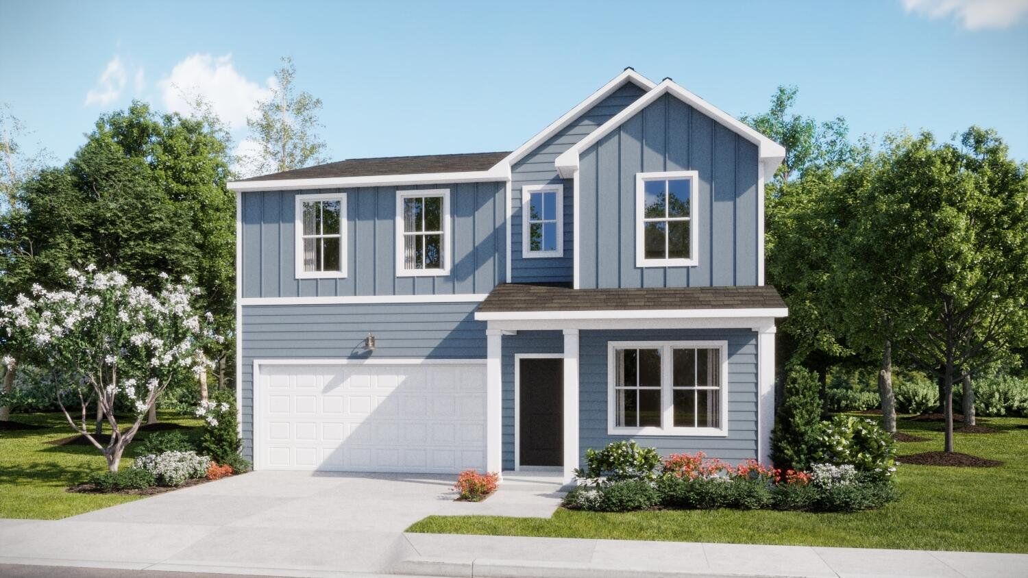 Front exterior of a new home in Cypress Preserve, Moncks Corner, SC, highlighting curb appeal (Image 1). Front exterior of a new home in Cypress Preserve, Moncks Corner, SC, highlighting curb appeal (Image 1).