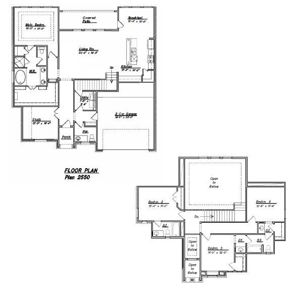 2D floor plan layout for the Floor Plan 2550 by Colina Homes in Grand Magnolia, Magnolia, TX (Image 1). 2D floor plan layout for the Floor Plan 2550 by Colina Homes in Grand Magnolia, Magnolia, TX (Image 1).