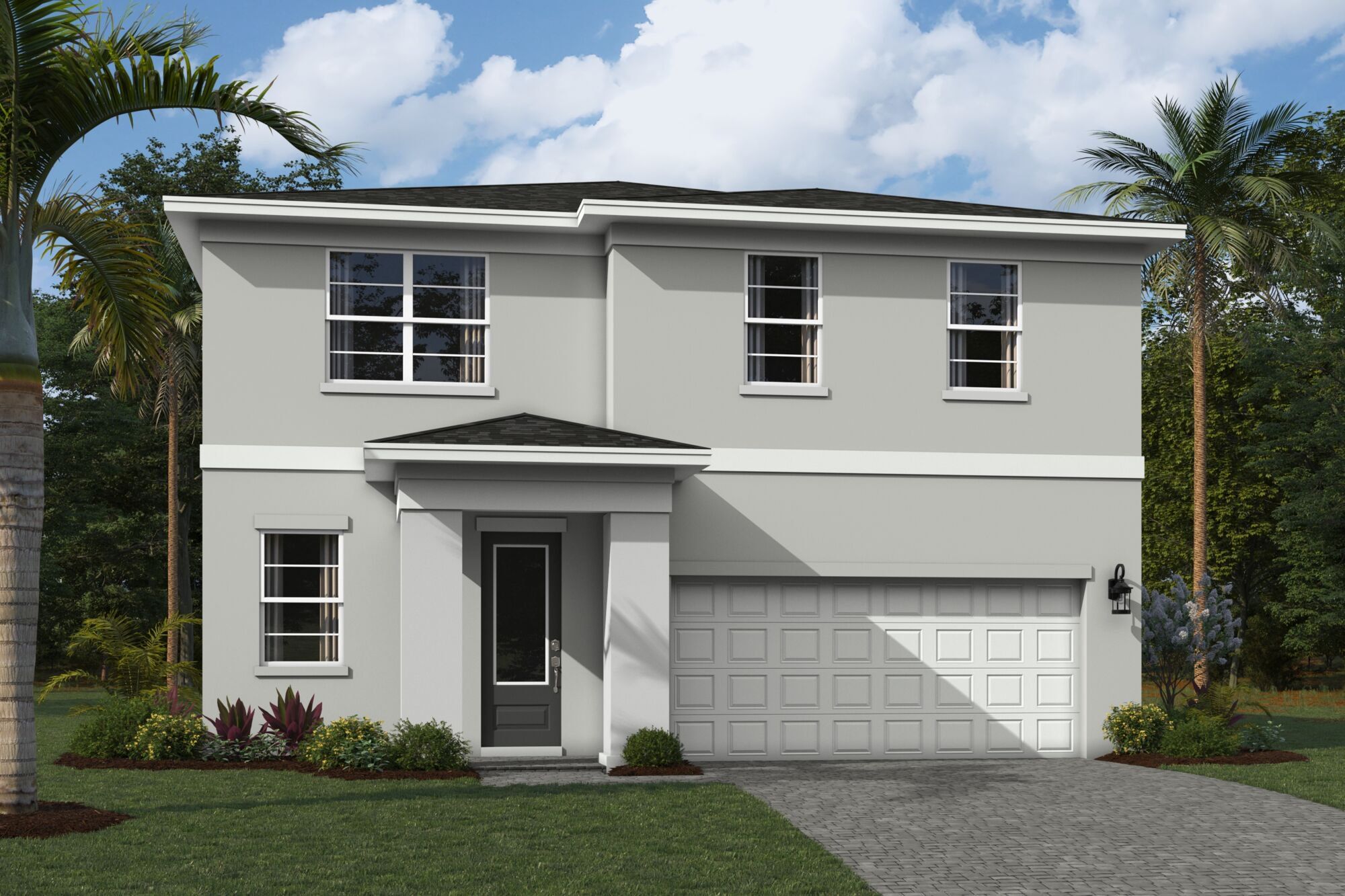 Front exterior of a new home in Forest, Lake Worth, FL, highlighting curb appeal (Image 1).