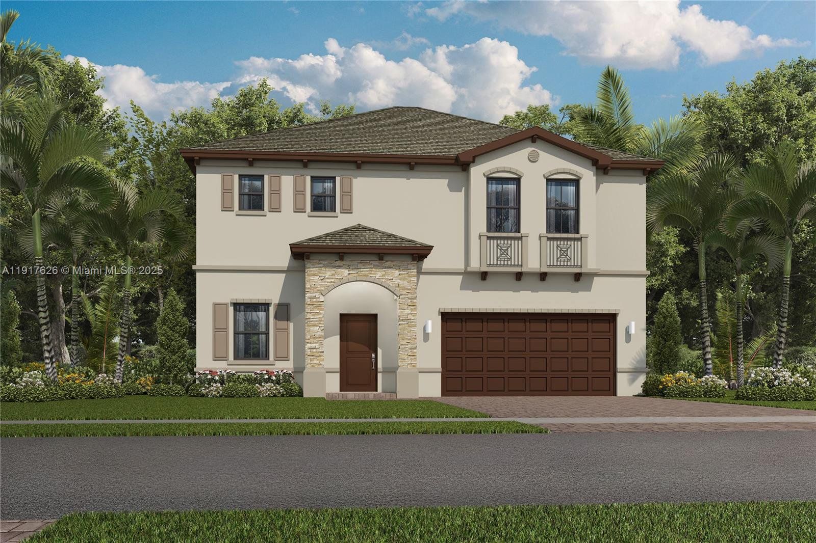 Front exterior of a new home in , Homestead, FL, highlighting curb appeal (Image 1).