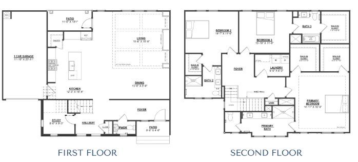 2D floor plan layout for the Gardner by Hopper Communities in 5 West Terraces, Charlotte, NC (Image 1). 2D floor plan layout for the Gardner by Hopper Communities in 5 West Terraces, Charlotte, NC (Image 1).