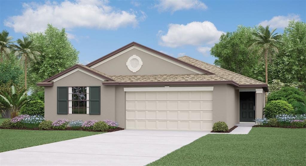 Front exterior of a new home in Rotonda Lakes, Rotonda West, FL, highlighting curb appeal (Image 1). Front exterior of a new home in Rotonda Lakes, Rotonda West, FL, highlighting curb appeal (Image 1).