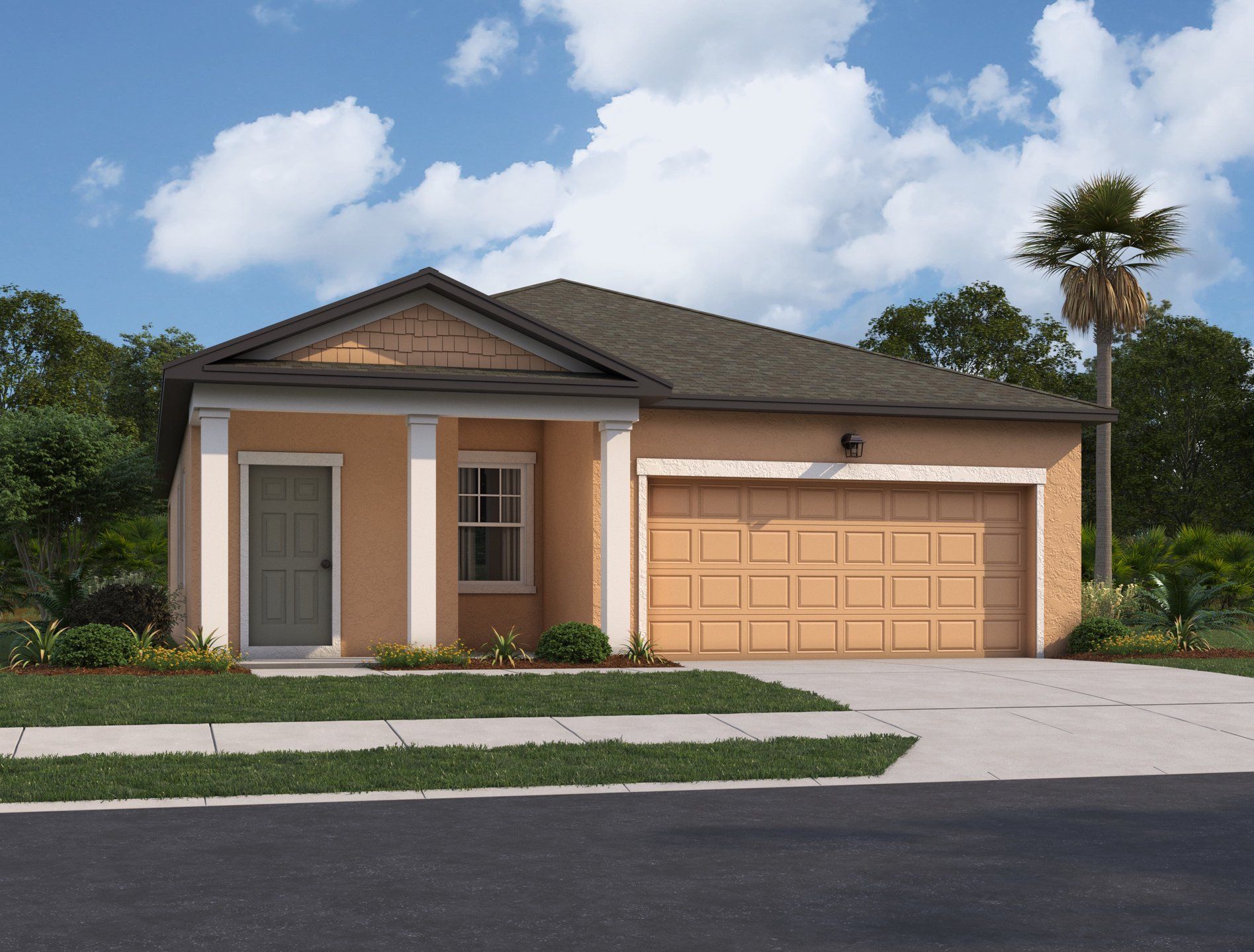Front exterior of a new home in Vista Walk, Dade City, FL, highlighting curb appeal (Image 1).