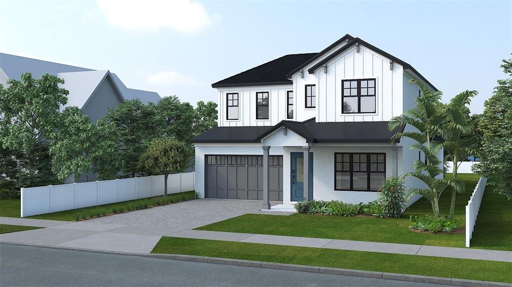 Front exterior of a new home in , Winter Park, FL, highlighting curb appeal (Image 1). Front exterior of a new home in , Winter Park, FL, highlighting curb appeal (Image 1).