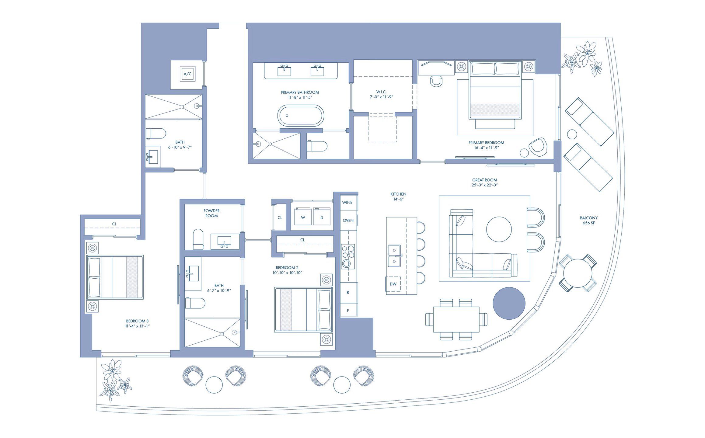 2D floor plan layout for the 01 Lvl 37-61 by Mast Capital in Cipriani Residences Miami, Miami, FL (Image 1). 2D floor plan layout for the 01 Lvl 37-61 by Mast Capital in Cipriani Residences Miami, Miami, FL (Image 1).