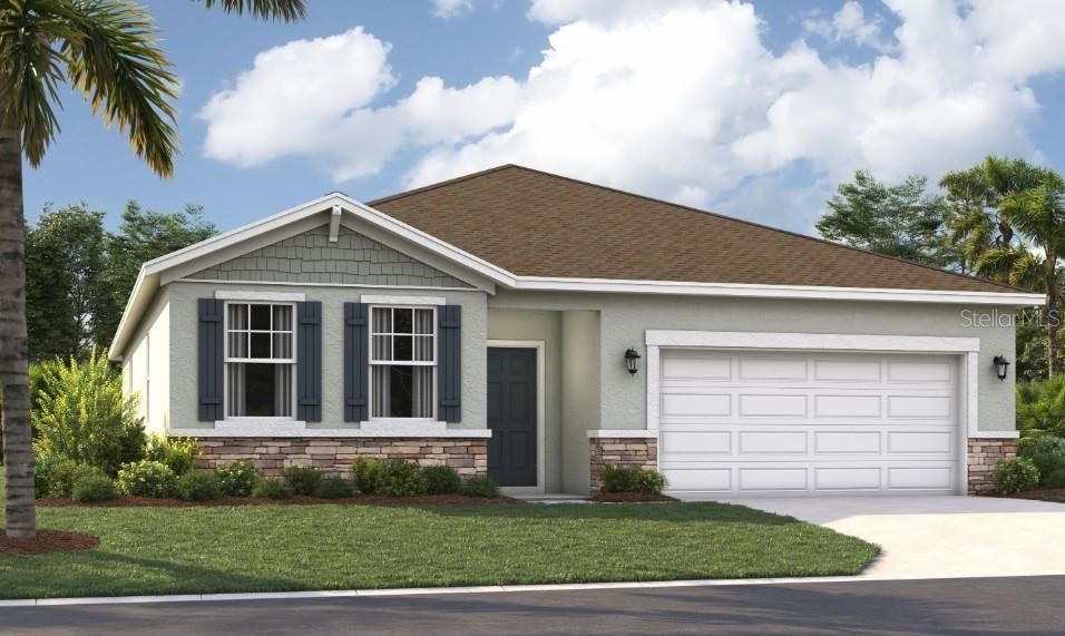 Front exterior of a new home in Scenic Terrace, Lake Hamilton, FL, highlighting curb appeal (Image 1). Front exterior of a new home in Scenic Terrace, Lake Hamilton, FL, highlighting curb appeal (Image 1).