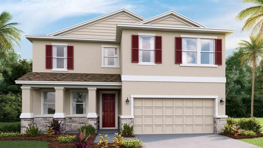 Front exterior of a new home in Solera at Lakewood Ranch, Bradenton, FL, highlighting curb appeal (Image 1). Front exterior of a new home in Solera at Lakewood Ranch, Bradenton, FL, highlighting curb appeal (Image 1).