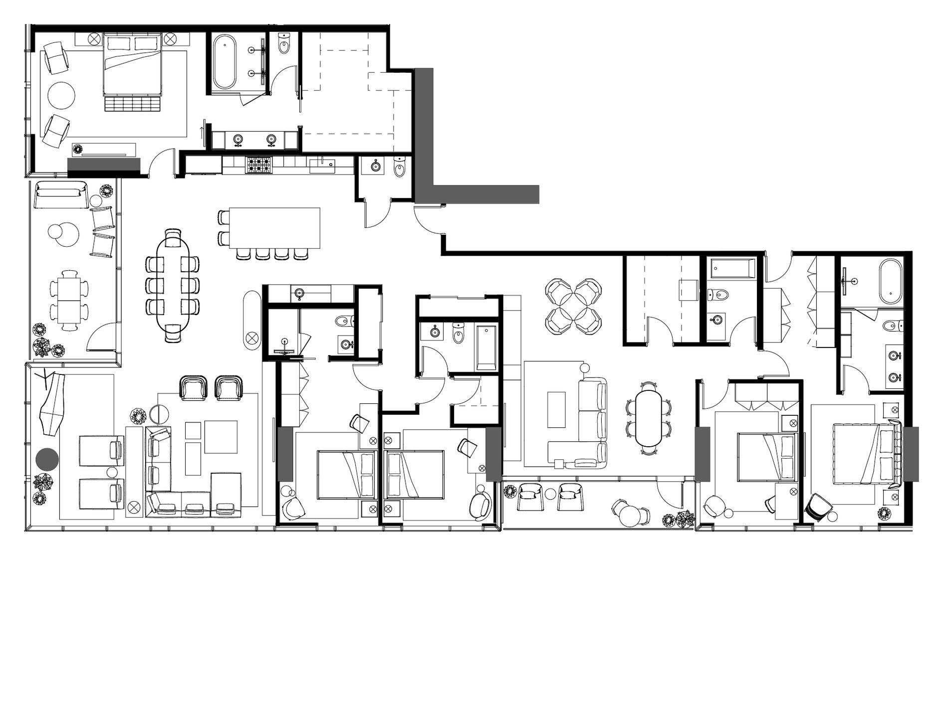 2D floor plan layout for the D2 by Urbanspace Development in The Modern Austin Residences, Austin, TX (Image 1). 2D floor plan layout for the D2 by Urbanspace Development in The Modern Austin Residences, Austin, TX (Image 1).
