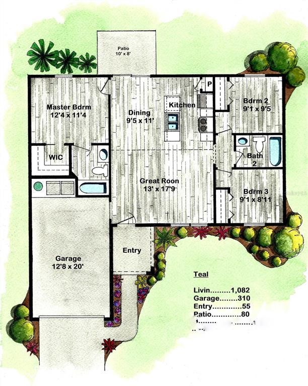 2D floor plan layout of this home in , Ocala, FL (Image 1). 2D floor plan layout of this home in , Ocala, FL (Image 1).