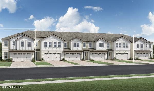 Front exterior of a new home in , St. Johns, FL, highlighting curb appeal (Image 1). Front exterior of a new home in , St. Johns, FL, highlighting curb appeal (Image 1).