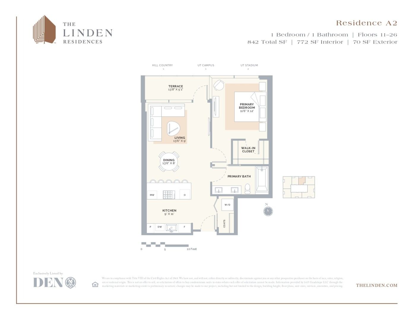 2D floor plan layout for the Residence A2 by Reger Holdings, LLC. in The Linden Residences, Austin, TX (Image 1). 2D floor plan layout for the Residence A2 by Reger Holdings, LLC. in The Linden Residences, Austin, TX (Image 1).