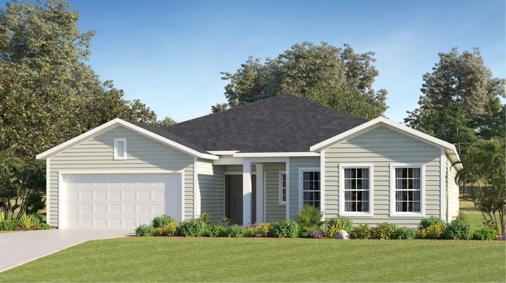 Front exterior of a new home in Pioneer Ranch, Ocala, FL, highlighting curb appeal (Image 1). Front exterior of a new home in Pioneer Ranch, Ocala, FL, highlighting curb appeal (Image 1).