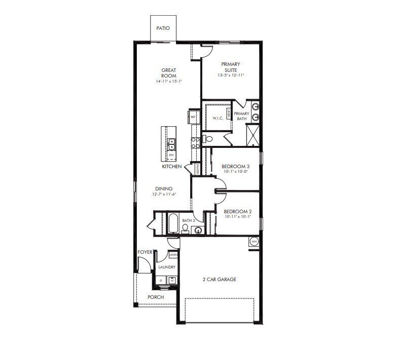 2D floor plan layout of this home in Leyland Preserve - Premier Series, Brooksville, FL (Image 1). 2D floor plan layout of this home in Leyland Preserve - Premier Series, Brooksville, FL (Image 1).