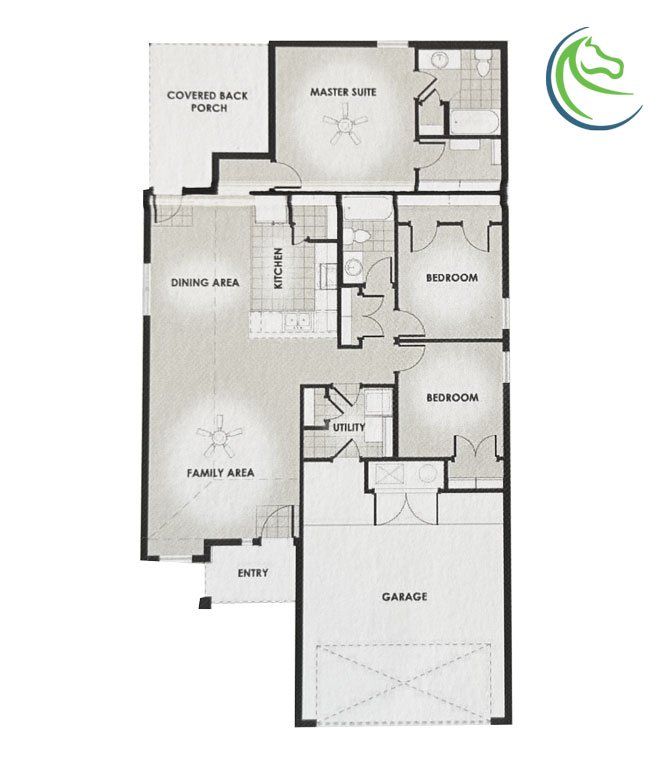 2D floor plan layout for the The Yorkshire by Wyldewood Homes in Washington Meadows, Sherman, TX (Image 1). 2D floor plan layout for the The Yorkshire by Wyldewood Homes in Washington Meadows, Sherman, TX (Image 1).