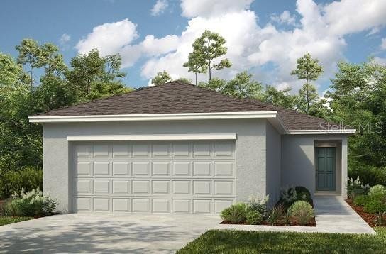 Front exterior of a new home in Waterstone, Groveland, FL, highlighting curb appeal (Image 1).