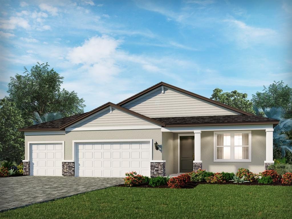 Front exterior of a new home in , Ormond Beach, FL, highlighting curb appeal (Image 1).