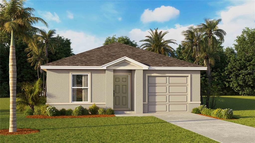 Front exterior of a new home in Derby Creek, Ocala, FL, highlighting curb appeal (Image 1). Front exterior of a new home in Derby Creek, Ocala, FL, highlighting curb appeal (Image 1).
