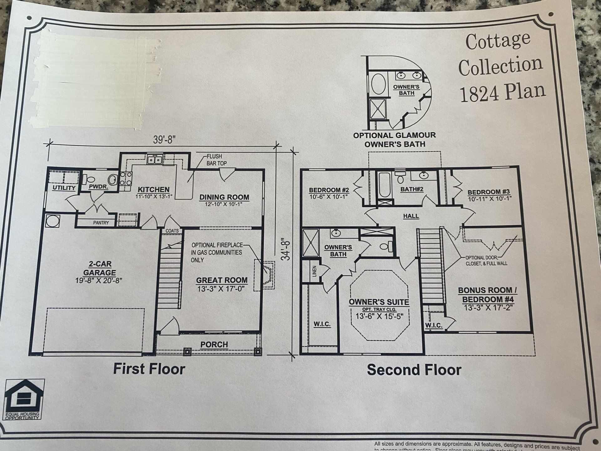 2D floor plan layout of this home in Salem Landing, Rockvale, TN (Image 1).