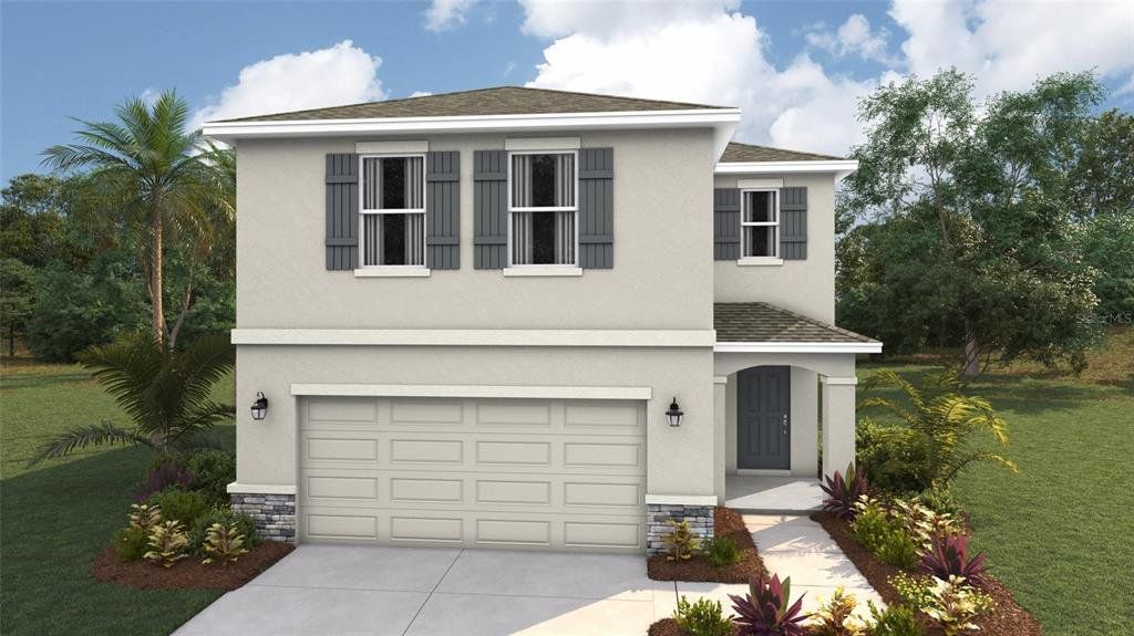 Front exterior of a new home in Star Farms at Lakewood Ranch, Lakewood Ranch, FL, highlighting curb appeal (Image 1). Front exterior of a new home in Star Farms at Lakewood Ranch, Lakewood Ranch, FL, highlighting curb appeal (Image 1).