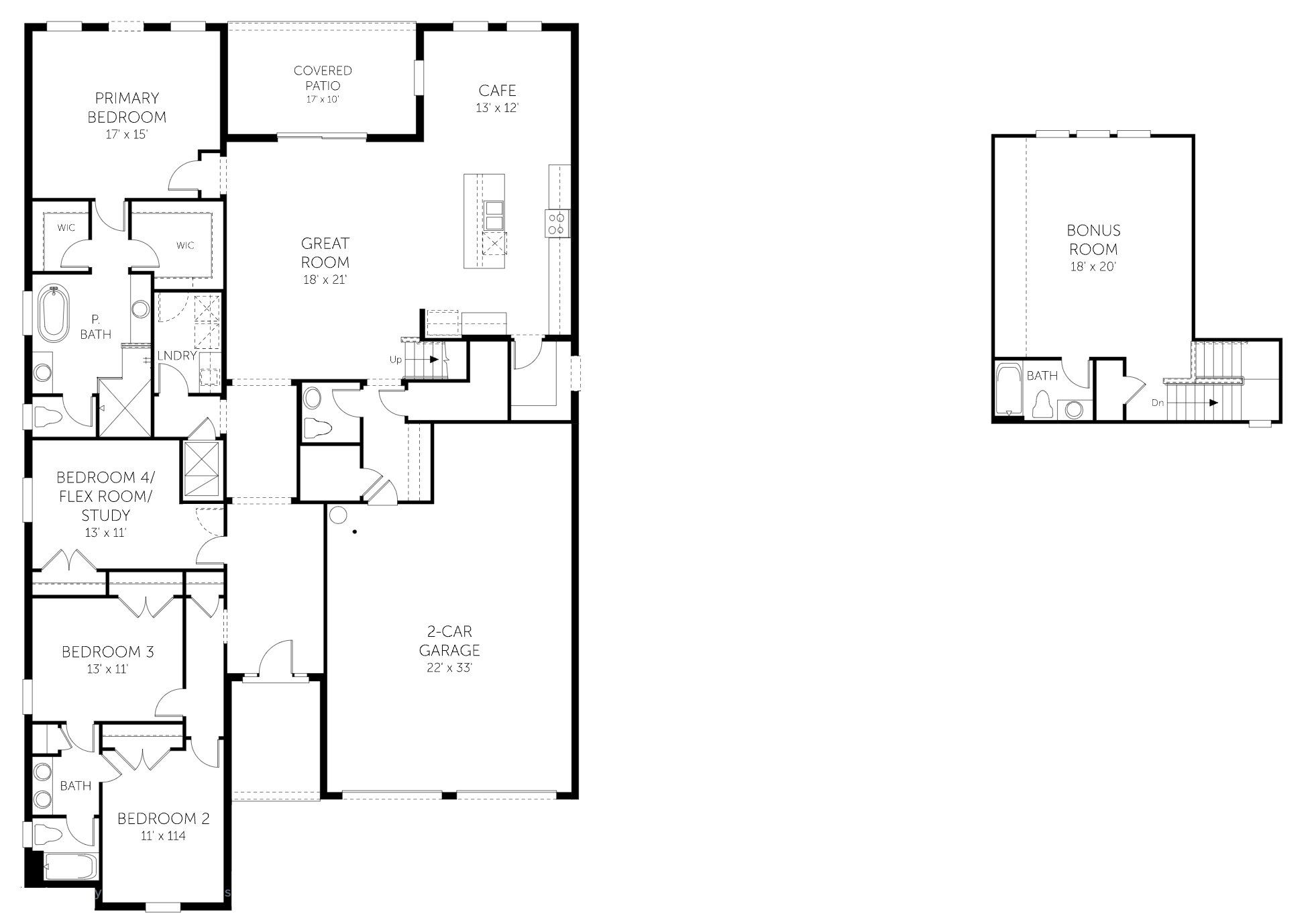 Image 1 representing the Tidewater w/ Bonus by Dream Finders Homes in Palms at Windermere, Windermere, FL.