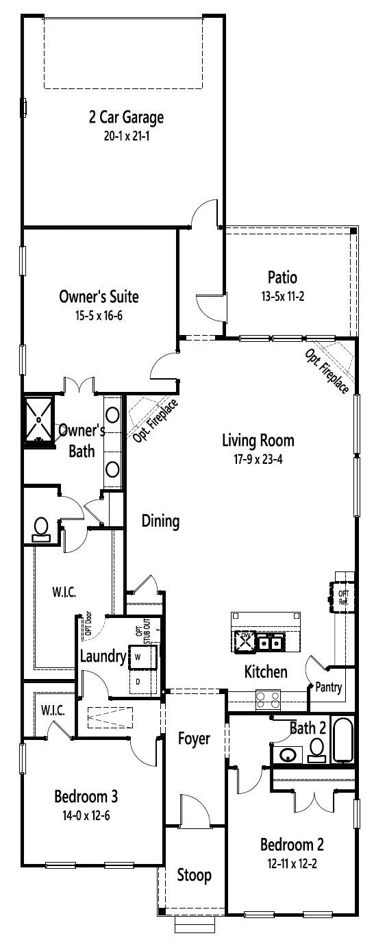 2D floor plan layout for the Mayfield by Cambridge Homes in Lake Park, Rowlett, TX (Image 1). 2D floor plan layout for the Mayfield by Cambridge Homes in Lake Park, Rowlett, TX (Image 1).