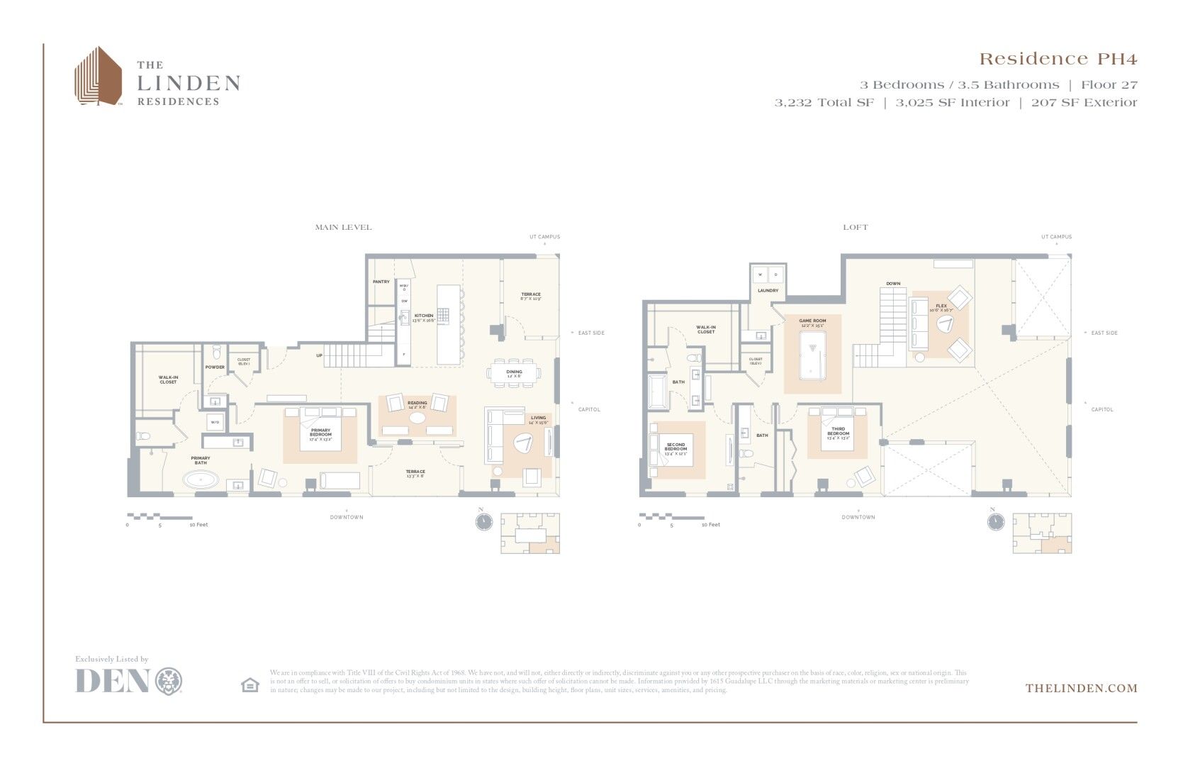 2D floor plan layout for the Residence PH4 by Reger Holdings, LLC. in The Linden Residences, Austin, TX (Image 1). 2D floor plan layout for the Residence PH4 by Reger Holdings, LLC. in The Linden Residences, Austin, TX (Image 1).