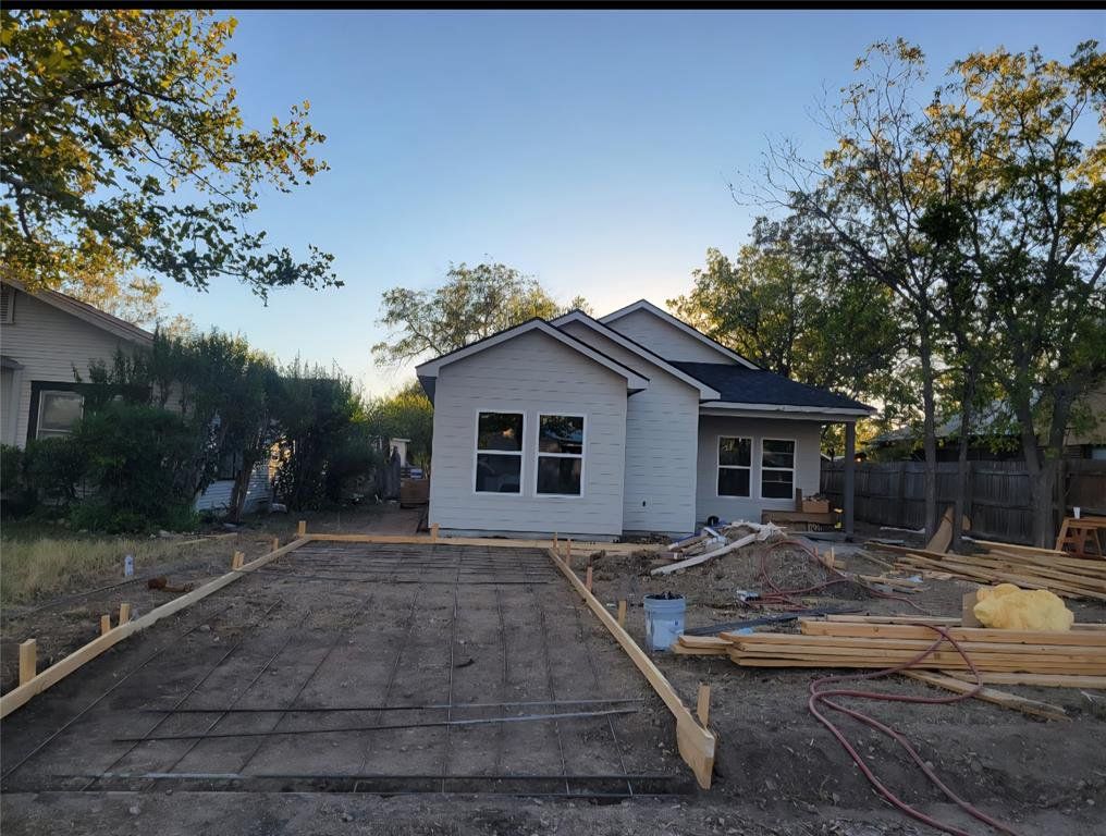 In-progress construction of a new home in , Brownwood, TX (Image 1).