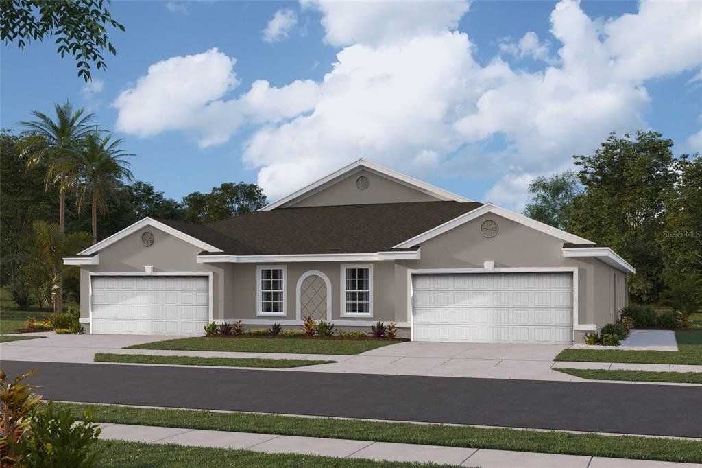 Front exterior of a new home in Sea Cove, Punta Gorda, FL, highlighting curb appeal (Image 1).