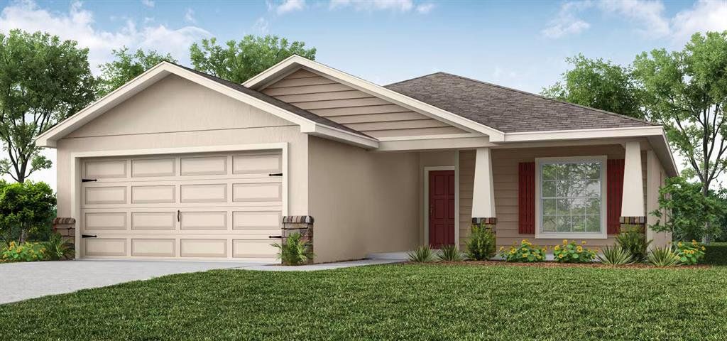Front exterior of a new home in , St. Cloud, FL, highlighting curb appeal (Image 1). Front exterior of a new home in , St. Cloud, FL, highlighting curb appeal (Image 1).