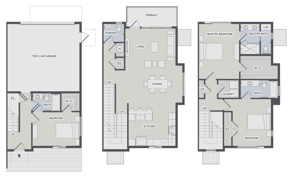 2D floor plan layout for the Walden by Emerson Development Company in Emerson, Gainesville, FL (Image 1).