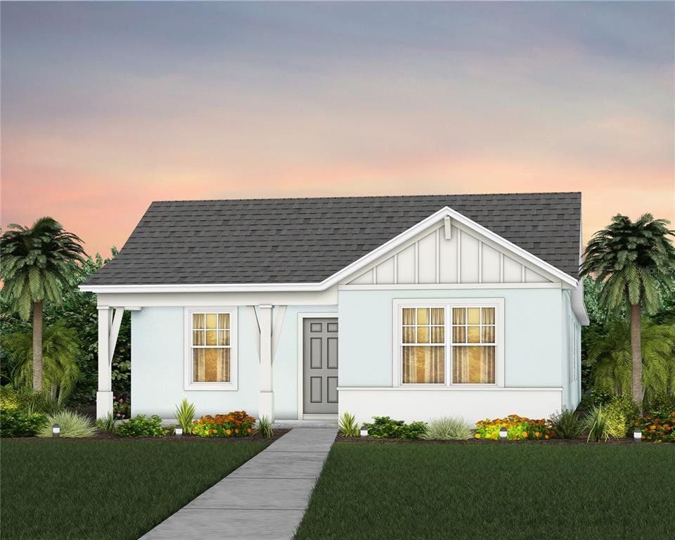 Front exterior of a new home in Parkside Trails, Clermont, FL, highlighting curb appeal (Image 1). Front exterior of a new home in Parkside Trails, Clermont, FL, highlighting curb appeal (Image 1).