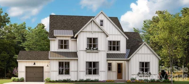 Front exterior of a new home in McLean - South Shore, Belmont, NC, highlighting curb appeal (Image 1). Front exterior of a new home in McLean - South Shore, Belmont, NC, highlighting curb appeal (Image 1).