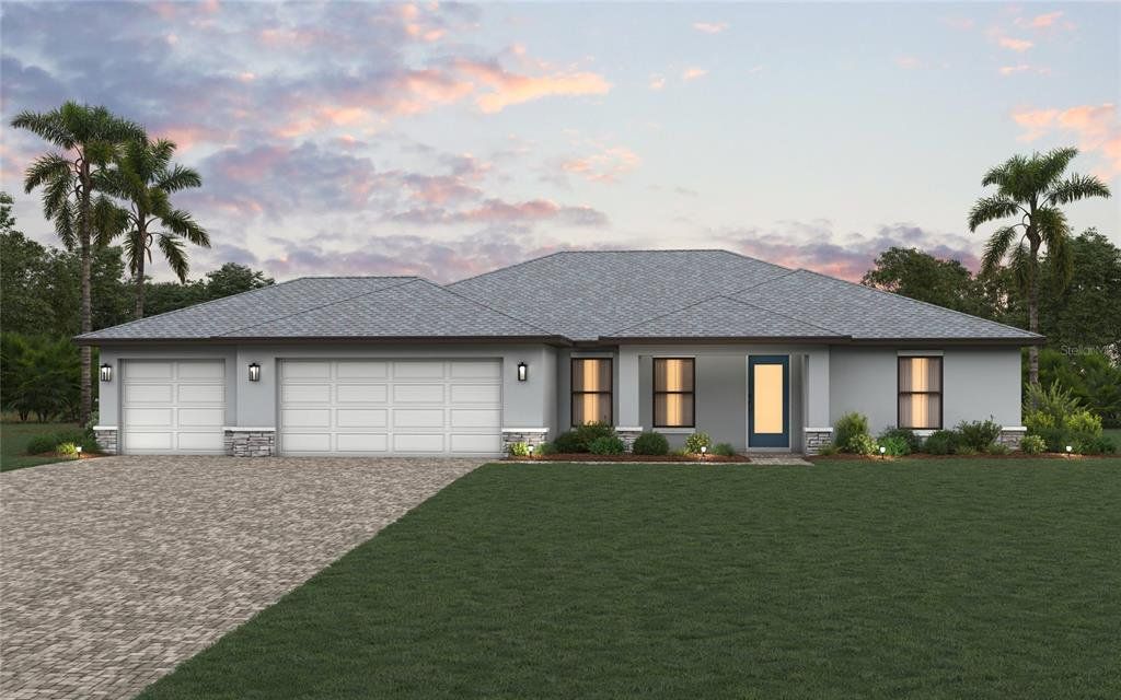 Front exterior of a new home in , Punta Gorda, FL, highlighting curb appeal (Image 1). Front exterior of a new home in , Punta Gorda, FL, highlighting curb appeal (Image 1).