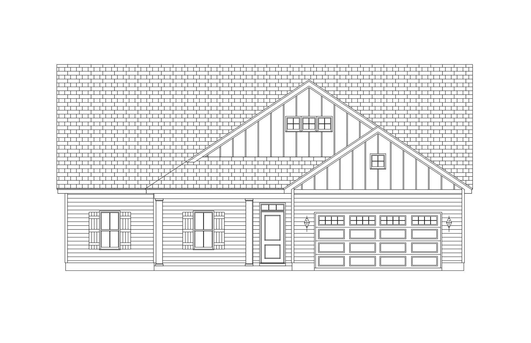 Exterior rendering of this home design in The Villas at Langston Farms, Winterville, NC (Image 1). Exterior rendering of this home design in The Villas at Langston Farms, Winterville, NC (Image 1).