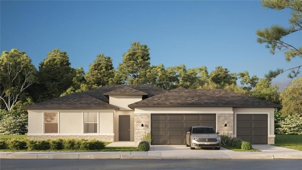 Front exterior of a new home in , Palm Coast, FL, highlighting curb appeal (Image 1). Front exterior of a new home in , Palm Coast, FL, highlighting curb appeal (Image 1).