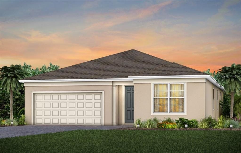 Front exterior of a new home in Bridgewalk, St. Cloud, FL, highlighting curb appeal (Image 1). Front exterior of a new home in Bridgewalk, St. Cloud, FL, highlighting curb appeal (Image 1).