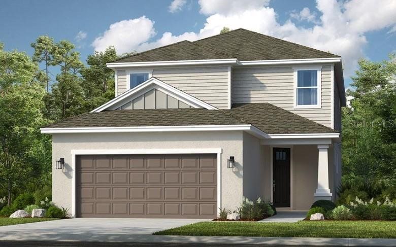 Front exterior of a new home in Skye Ranch Community Group Page, Sarasota, FL, highlighting curb appeal (Image 1). Front exterior of a new home in Skye Ranch Community Group Page, Sarasota, FL, highlighting curb appeal (Image 1).