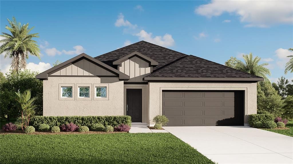 Front exterior of a new home in Spring Hill, Spring Hill, FL, highlighting curb appeal (Image 1).