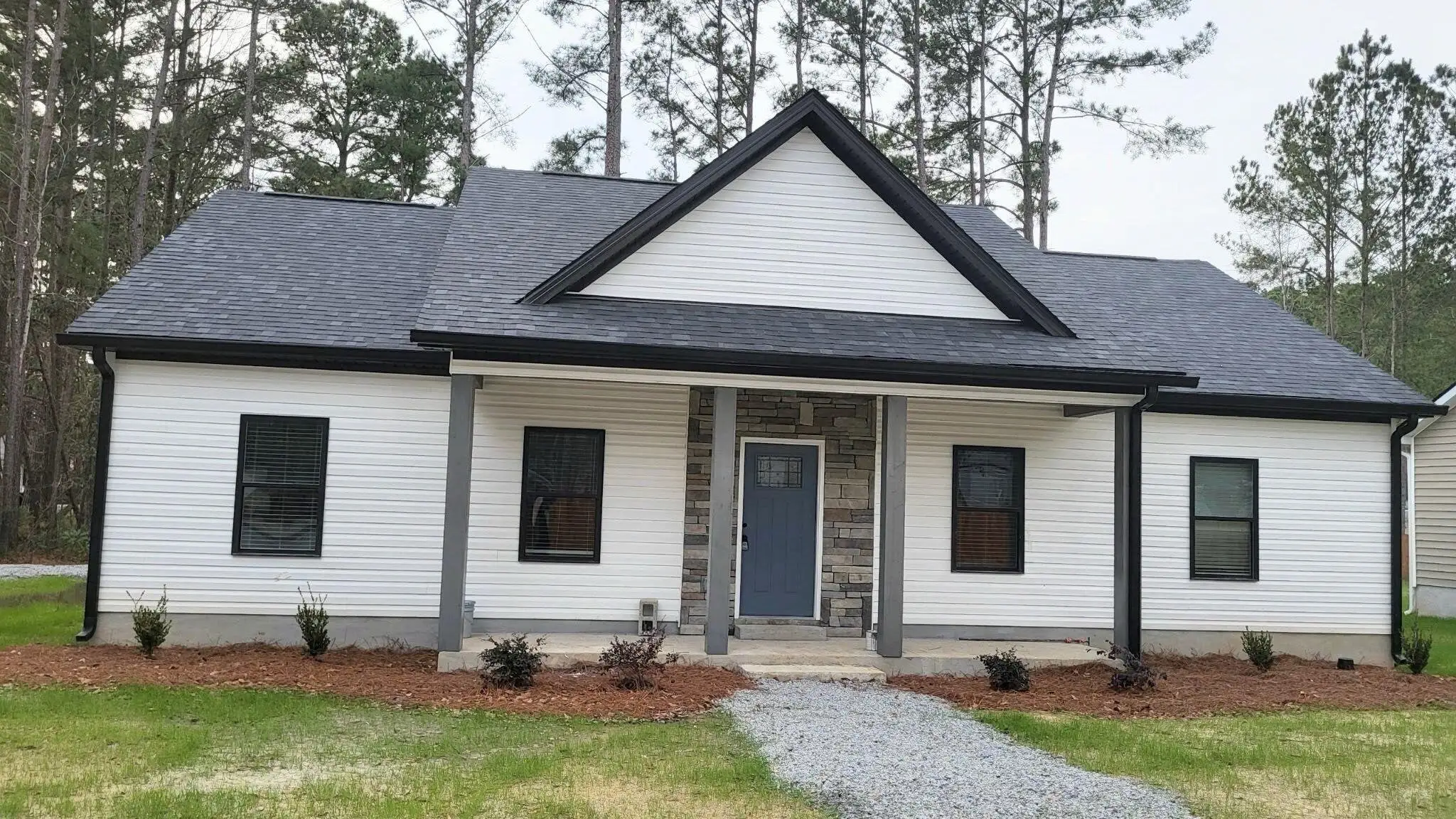 Front exterior of a new home in , Walterboro, SC, highlighting curb appeal (Image 1). Front exterior of a new home in , Walterboro, SC, highlighting curb appeal (Image 1).