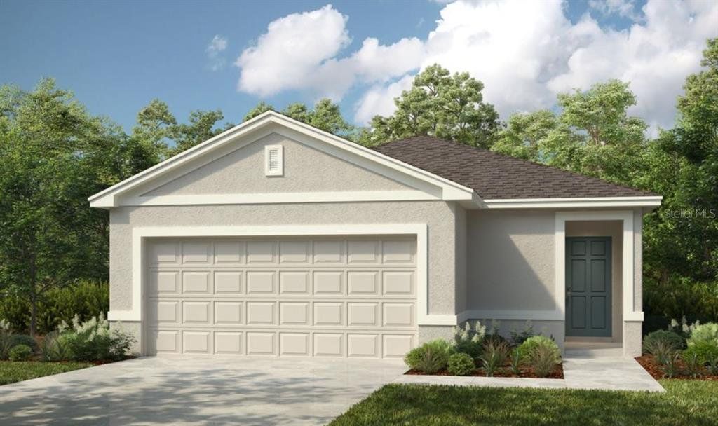Front exterior of a new home in Palm Wind, Hudson, FL, highlighting curb appeal (Image 1). Front exterior of a new home in Palm Wind, Hudson, FL, highlighting curb appeal (Image 1).