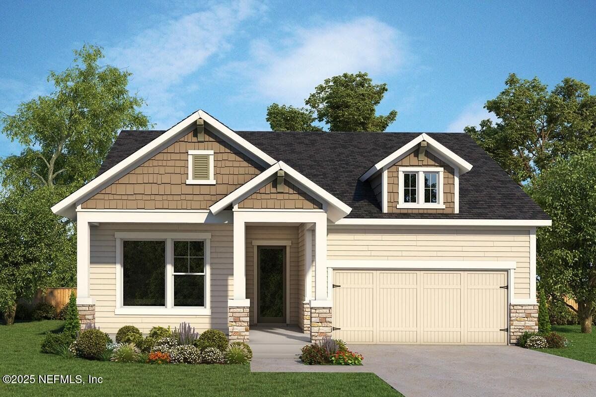Front exterior of a new home in , Jacksonville, FL, highlighting curb appeal (Image 1).