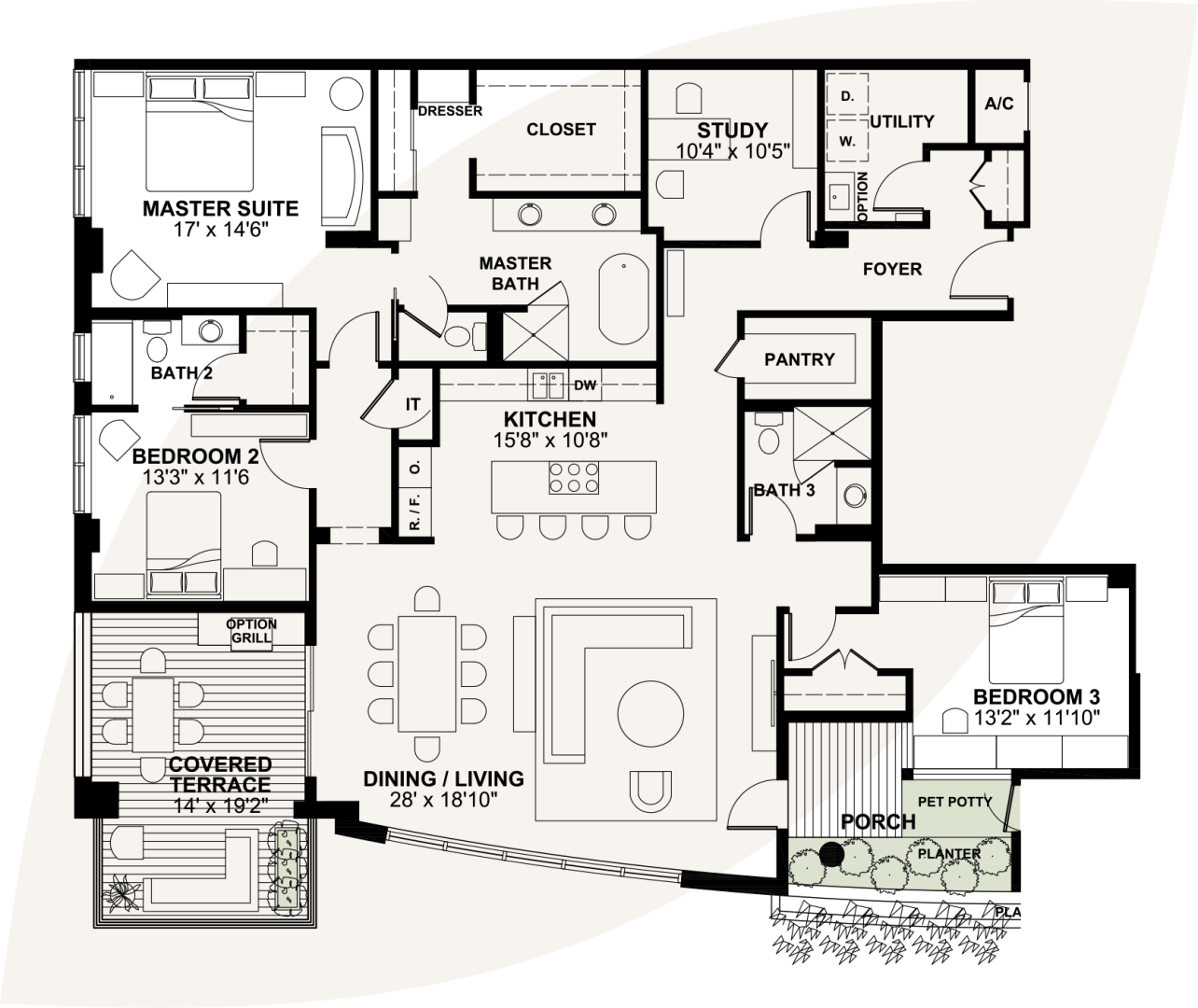 2D floor plan layout for the Lorraine by Citiscape in Mimosa Terrace, Houston, TX (Image 1). 2D floor plan layout for the Lorraine by Citiscape in Mimosa Terrace, Houston, TX (Image 1).