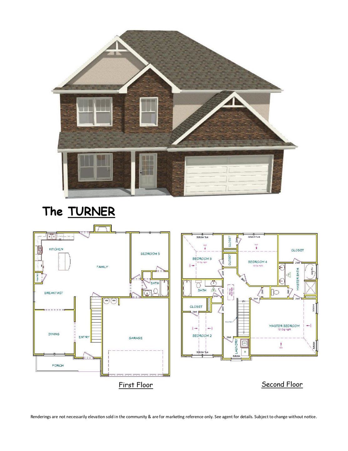 2D floor plan layout for the Turner by Capshaw in Peeksville Landing, Locust Grove, GA (Image 1). 2D floor plan layout for the Turner by Capshaw in Peeksville Landing, Locust Grove, GA (Image 1).
