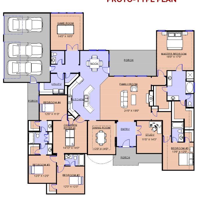 2D floor plan layout for the Winchester II by Altura Homes in Heritage, Heath, TX (Image 1).