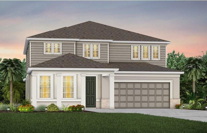 Exterior Design. Artistic rendering for this new construction home. Pictures are for illustrative purposes only. Elevations, colors and options may vary.