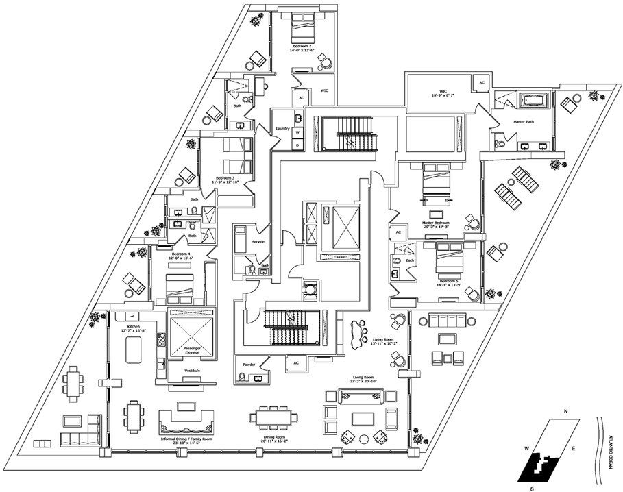 2D floor plan layout for the Model E1 by Fortune International Group in Jade Signature, Sunny Isles Beach, FL (Image 1). 2D floor plan layout for the Model E1 by Fortune International Group in Jade Signature, Sunny Isles Beach, FL (Image 1).