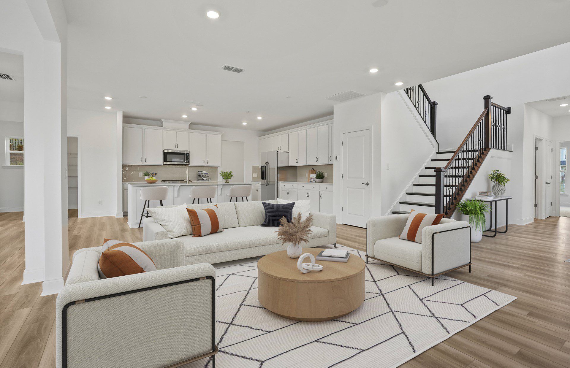 Furnished interior view inside a new home in Elmbrook, Indian Trail (Image 1).