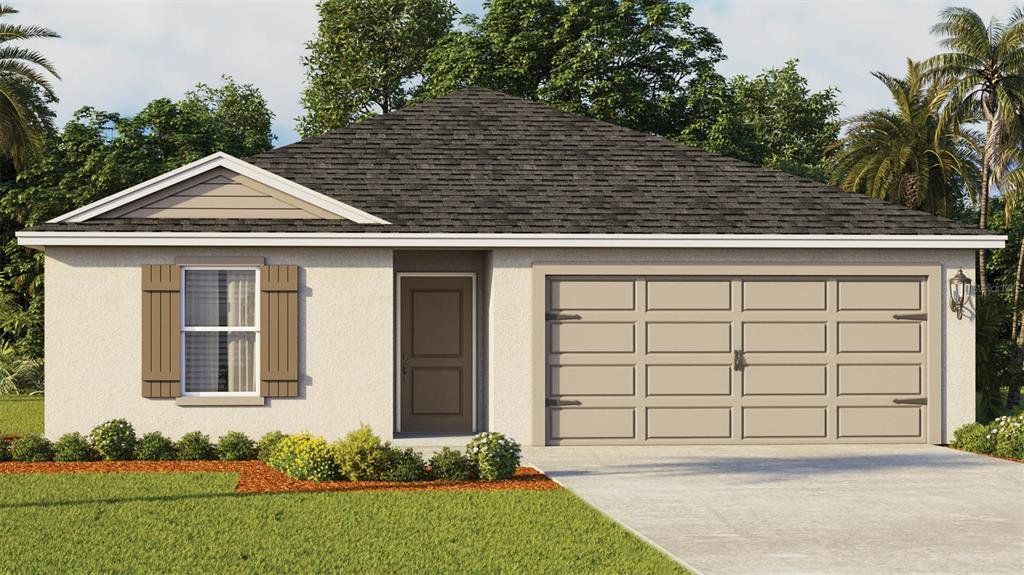 Front exterior of a new home in Fountain View, Ormond Beach, FL, highlighting curb appeal (Image 1). Front exterior of a new home in Fountain View, Ormond Beach, FL, highlighting curb appeal (Image 1).