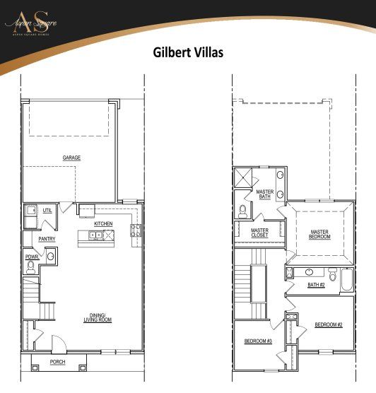 2D floor plan layout for the The Bella Vista by Aspen Square Homes in Gilbert Villas Homes, Irving, TX (Image 1). 2D floor plan layout for the The Bella Vista by Aspen Square Homes in Gilbert Villas Homes, Irving, TX (Image 1).